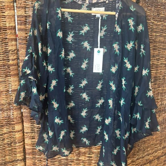 NWTs Johnny Was Jade Ezra Mixed Floral Wrap Top Kimono (L) Large - Picture 6 of 8